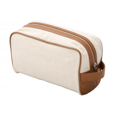 Image of Canvas and Leather Toiletry Bag